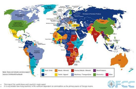 全球出口地图:各国主要出口什么 全球出口地图:各国主要出口什么